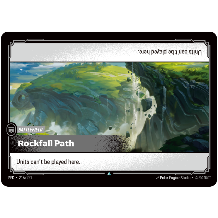 Riftbound TCG Rockfall Path Foil Spiritforged 216/221 – BaldnStinky