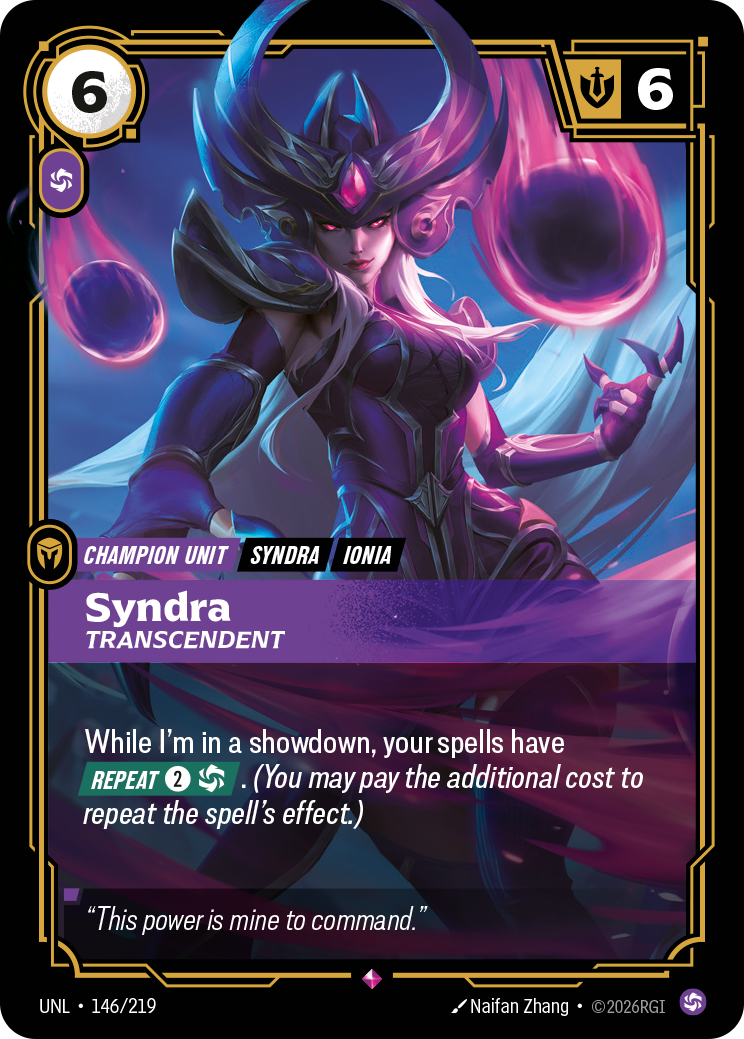Riftbound TCG - Syndra, Transcendent | Unleashed 146/219