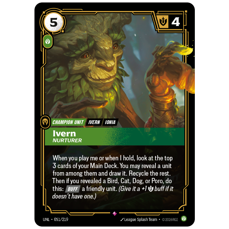 Riftbound TCG - Ivern, Nurturer | Unleashed 051/219