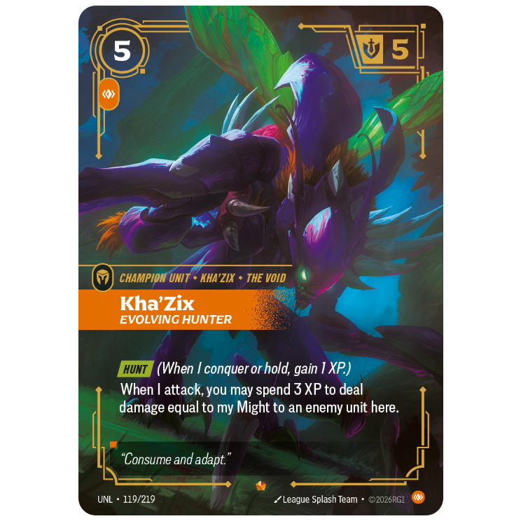 Riftbound TCG - Kha'Zix, Evolving Hunter | Unleashed 119/219