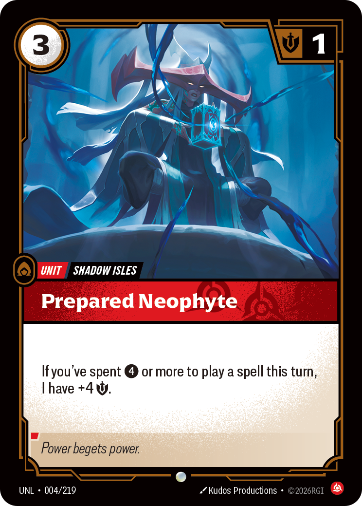 Riftbound TCG - Prepared Neophyte | Unleashed 004/219