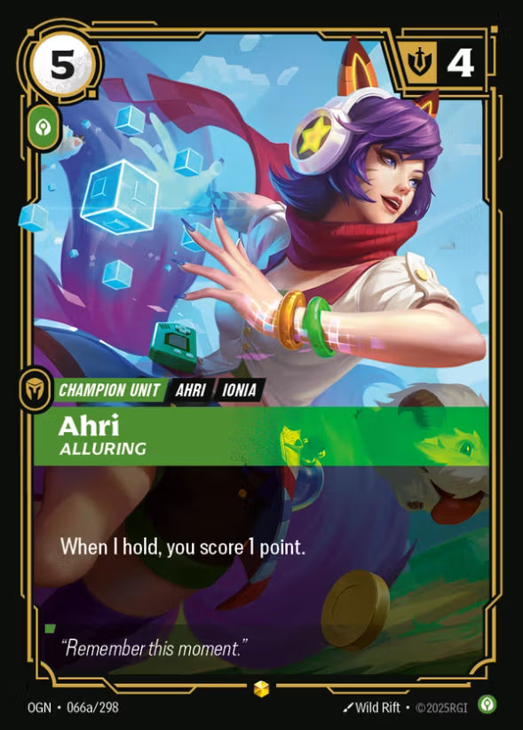 Riftbound TCG – Ahri Alluring (Foil, Alternate Art) | Origins 066a/298