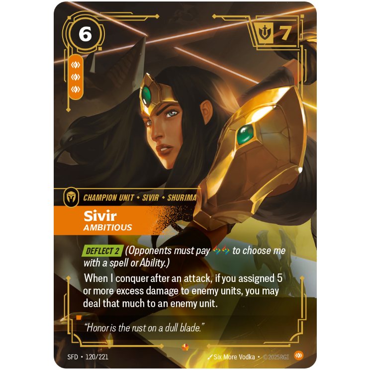 Sivir Ambitious - Riftbound Spiritforged #120