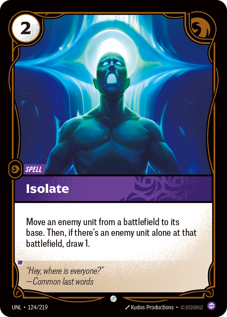 Riftbound TCG - Isolate | Unleashed 124/219