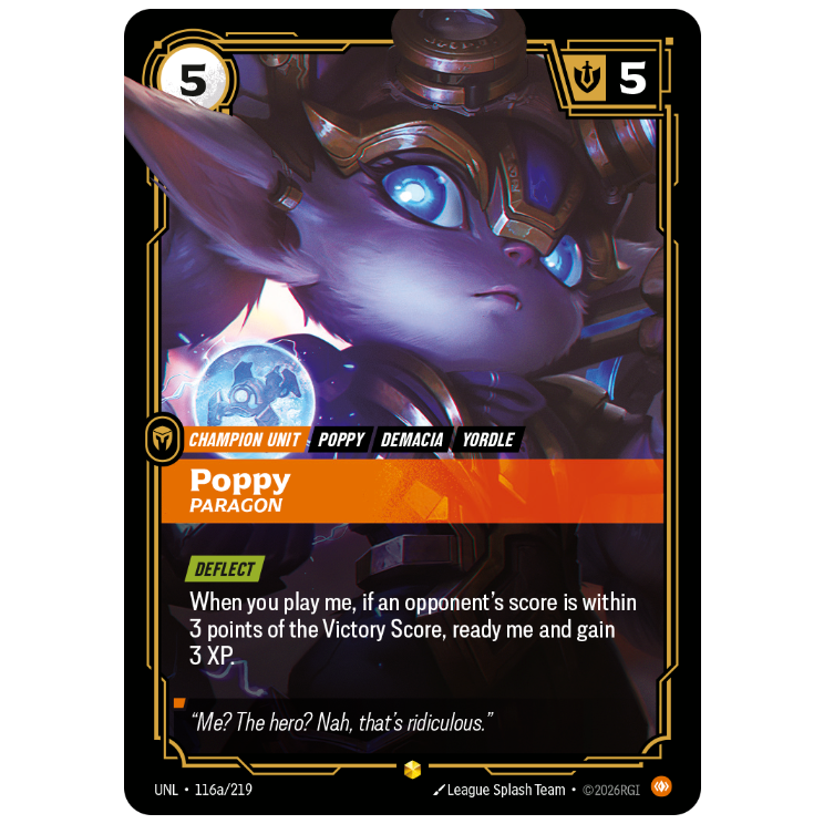 Riftbound TCG - Poppy, Paragon | Unleashed 116a/219