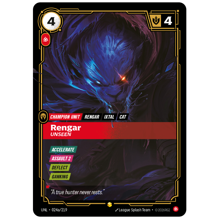 Riftbound TCG - Rengar, Unseen | Unleashed 024a/219