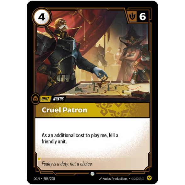 Riftbound TCG – Cruel Patron (Foil, Common) | Origins 208/298