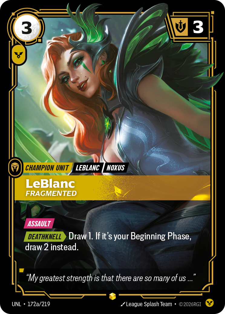Riftbound TCG - LeBlanc, Fragmented | Unleashed 172a/219