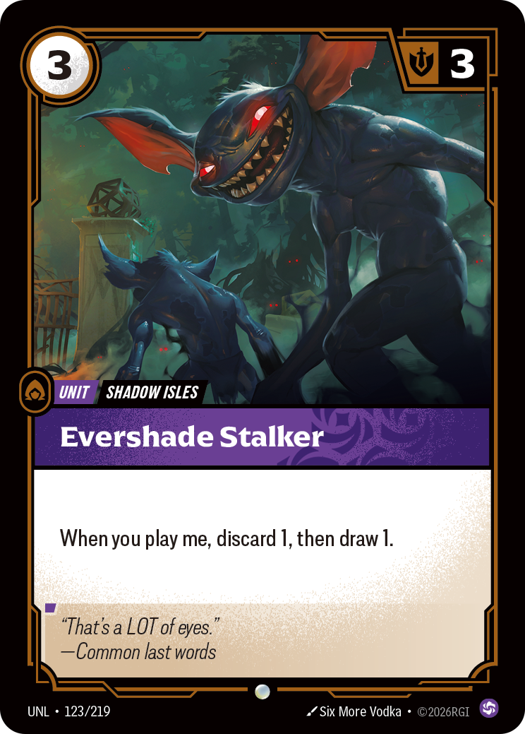 Riftbound TCG - Evershade Stalker | Unleashed 123/219