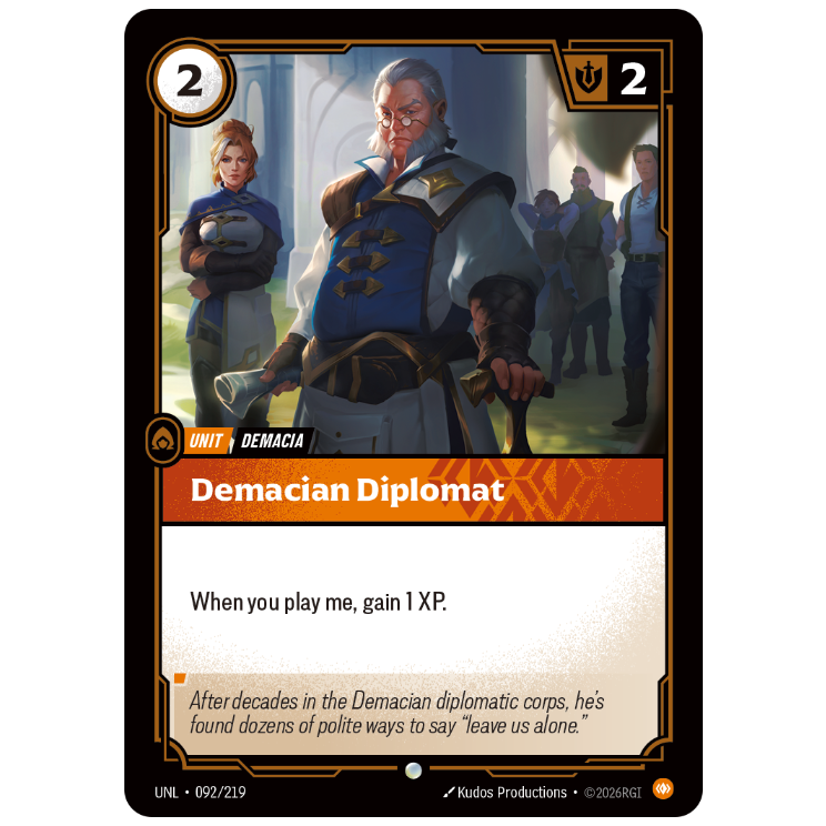 Riftbound TCG - Demacian Diplomat | Unleashed 092/219