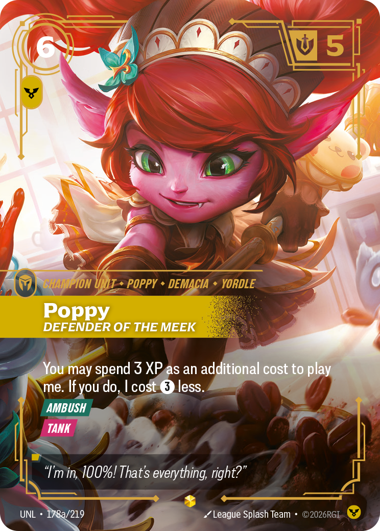 Riftbound TCG - Poppy, Defender of the Meek | Unleashed 178a/219