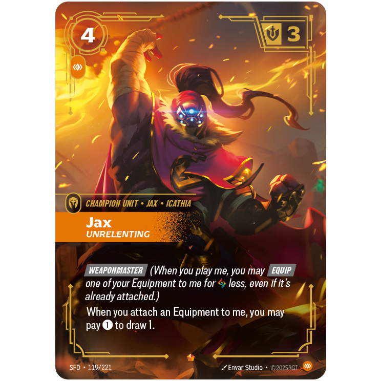 Jax Unrelenting - Riftbound Spiritforged #119