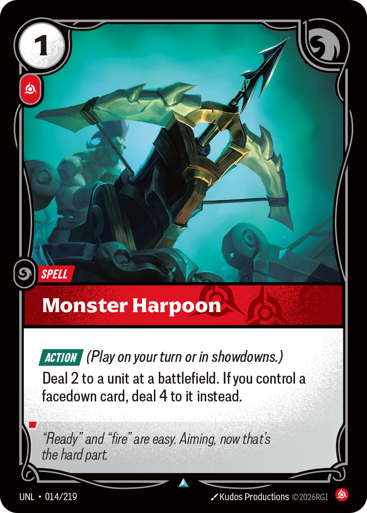 Riftbound TCG - Monster Harpoon | Unleashed 014/219