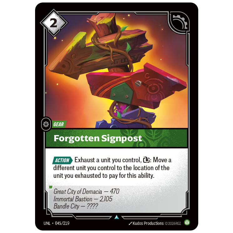 Riftbound TCG - Forgotten Signpost | Unleashed 045/219