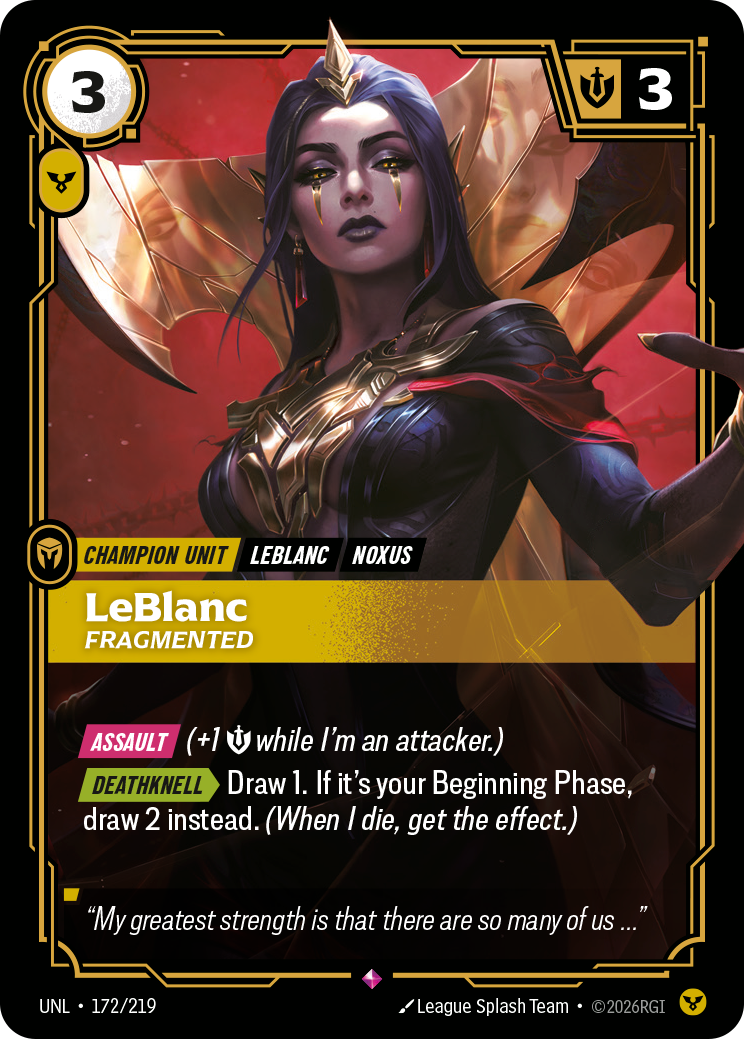 Riftbound TCG - LeBlanc, Fragmented | Unleashed 172/219