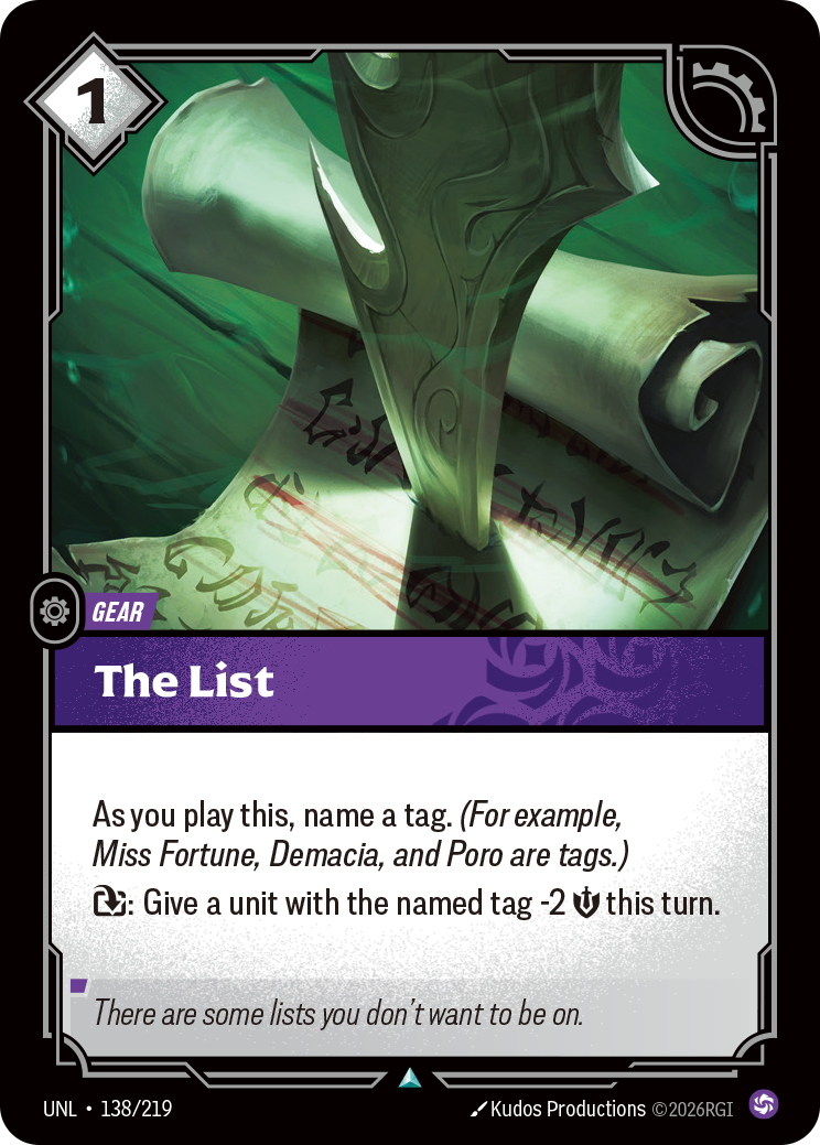 Riftbound TCG - The List | Unleashed 138/219