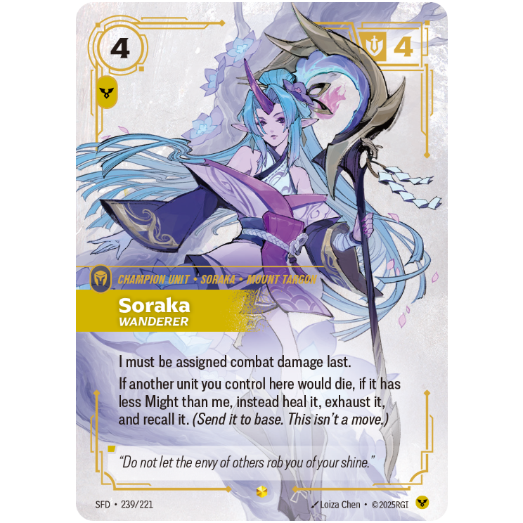 Soraka Wanderer - Riftbound Spiritforged #239