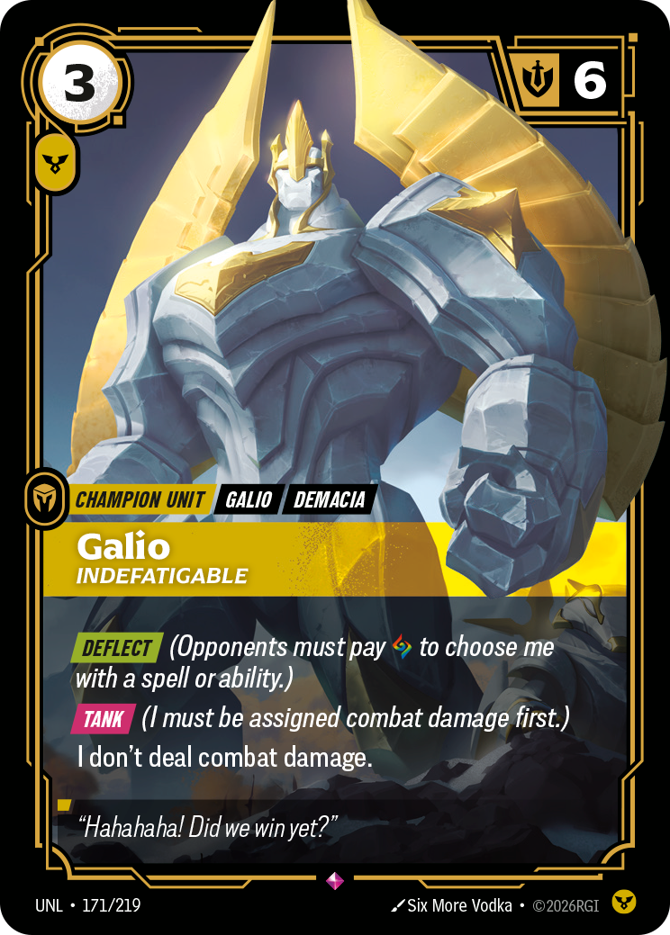 Riftbound TCG - Galio, Indefatigable | Unleashed 171/219