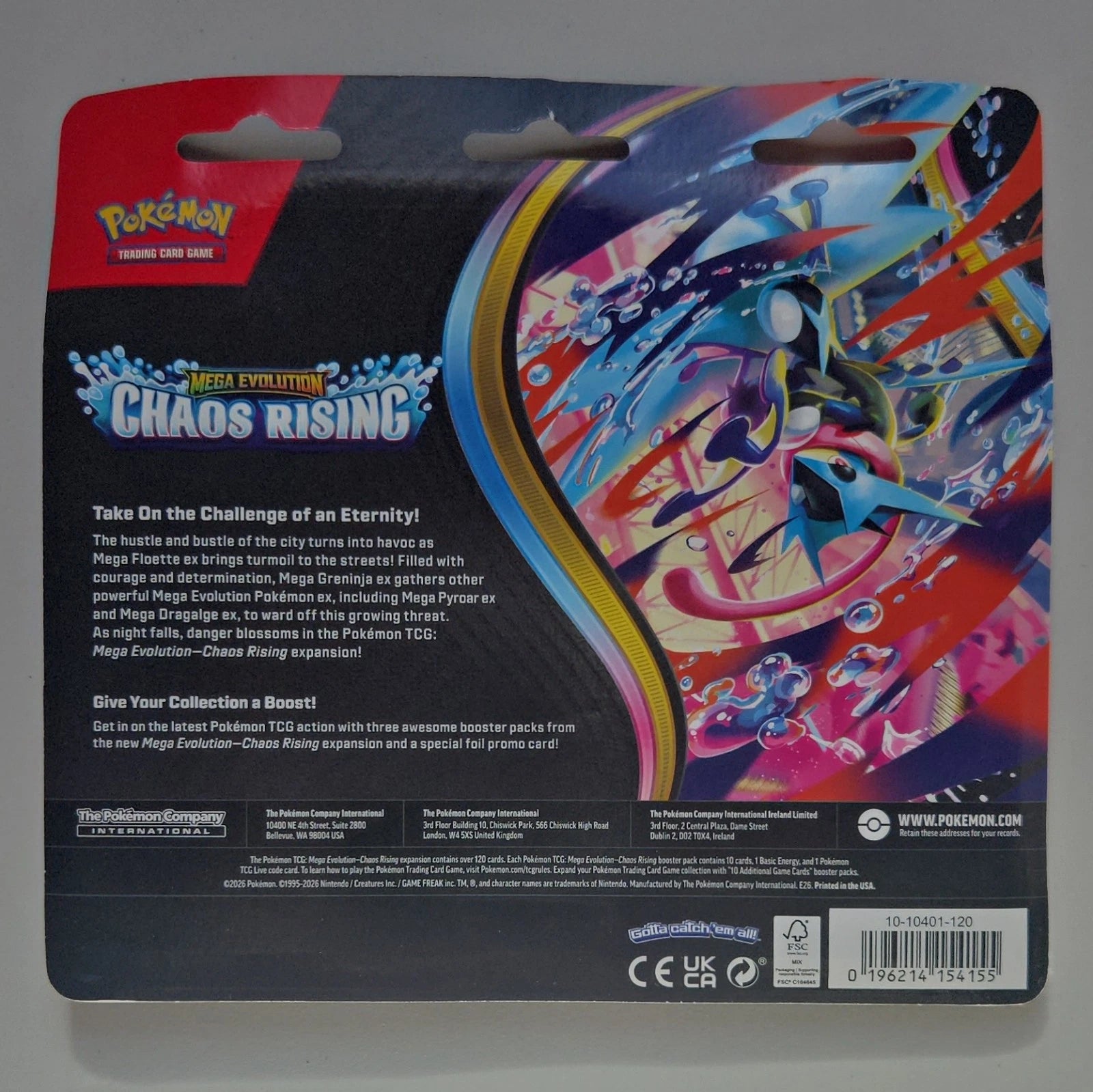 Pokémon TCG – Mega Evolution: Chaos Rising 3-Pack Blister