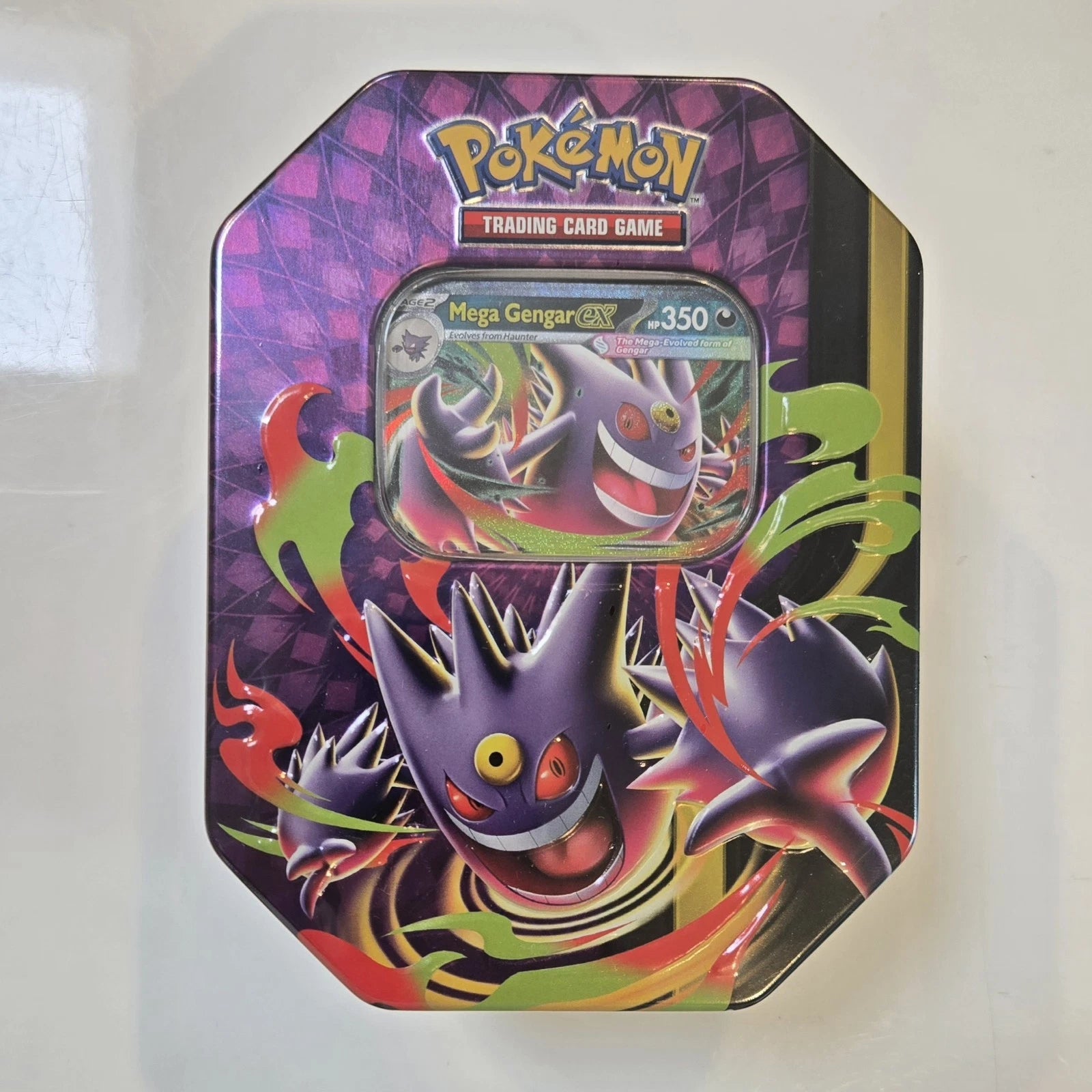 Pokémon TCG – Mega Moonlit Tin—Mega Gengar EX (Sealed Tin)