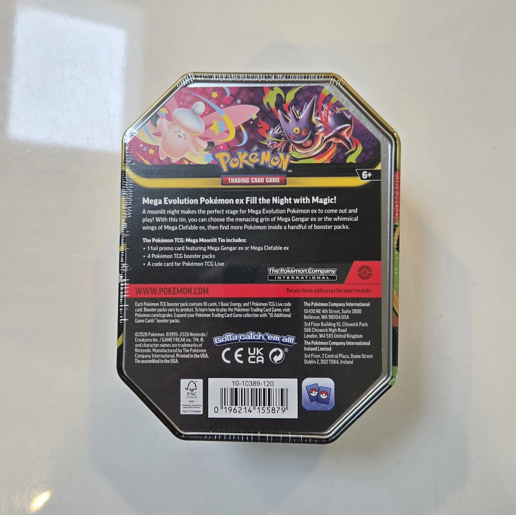 Pokémon TCG – Mega Evolution Pokémon ex Tin—Mega Clefable EX (Sealed Tin)