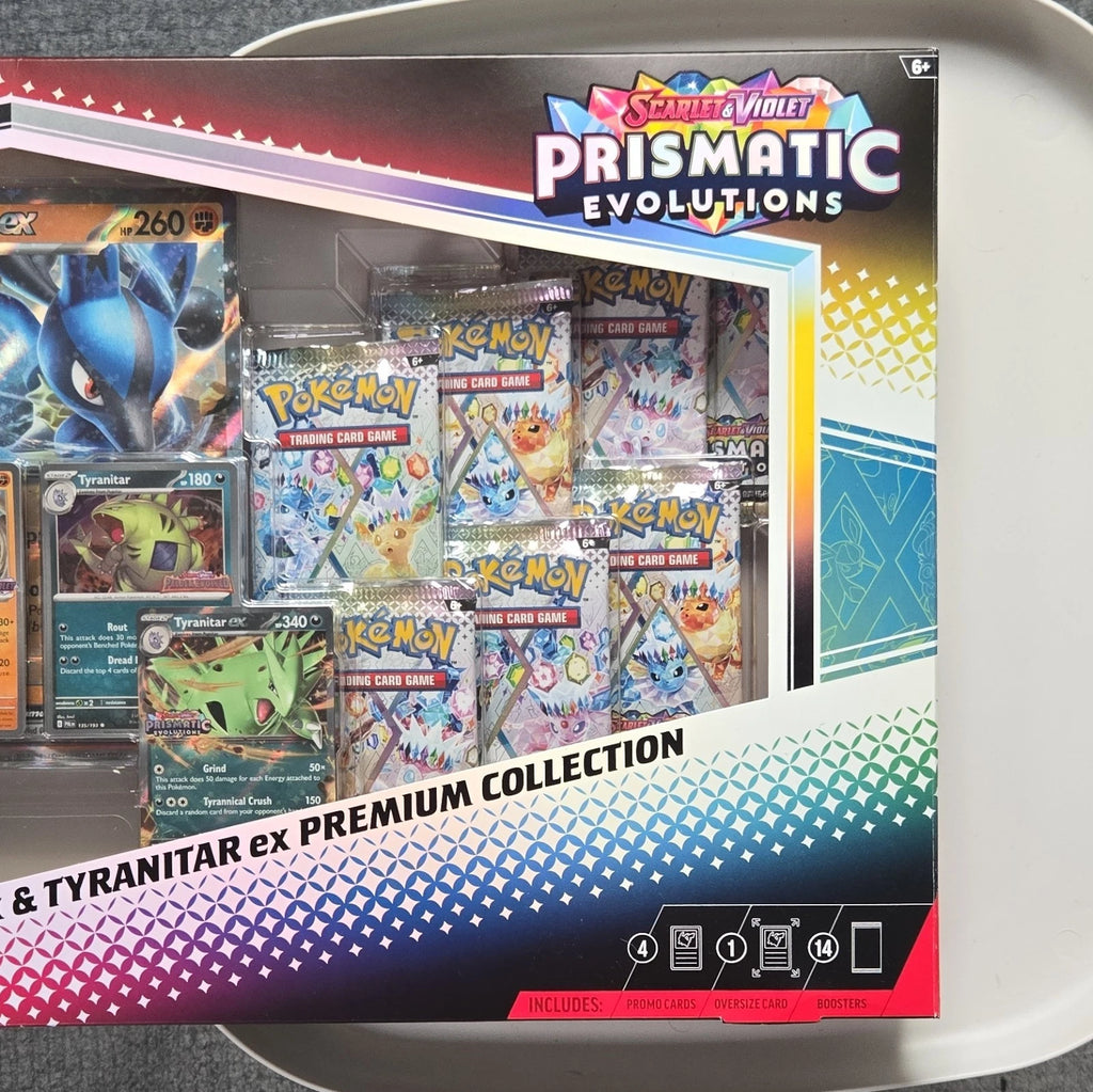 Pokémon TCG S&V—Prismatic Evolutions Lucario & Tyranitar ex Premium Collection
