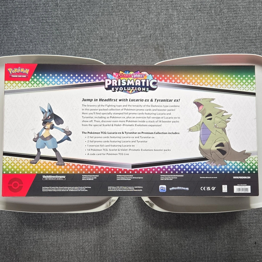 Pokémon TCG S&V—Prismatic Evolutions Lucario & Tyranitar ex Premium Collection