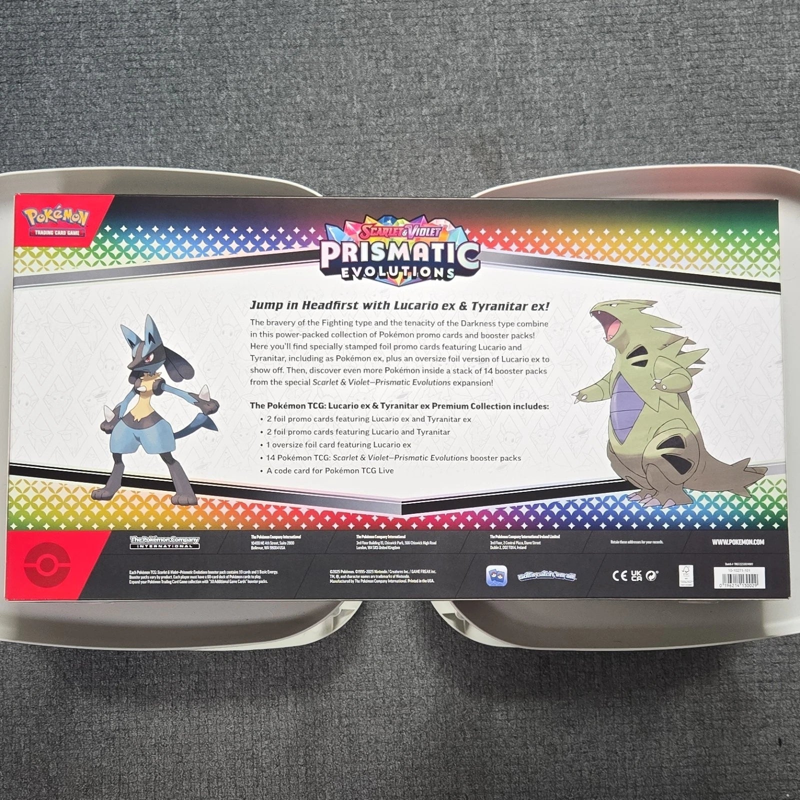 Pokémon TCG S&V—Prismatic Evolutions Lucario & Tyranitar ex Premium Collection