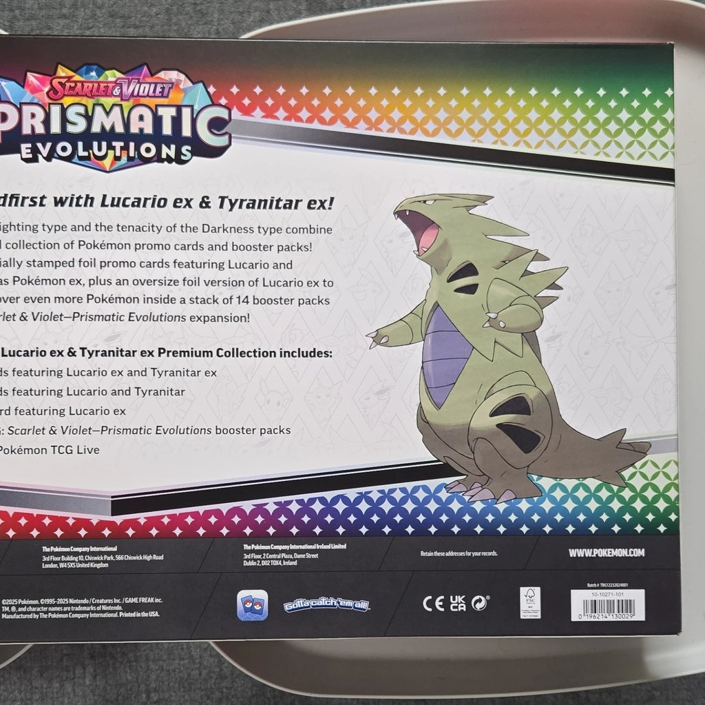 Pokémon TCG S&V—Prismatic Evolutions Lucario & Tyranitar ex Premium Collection