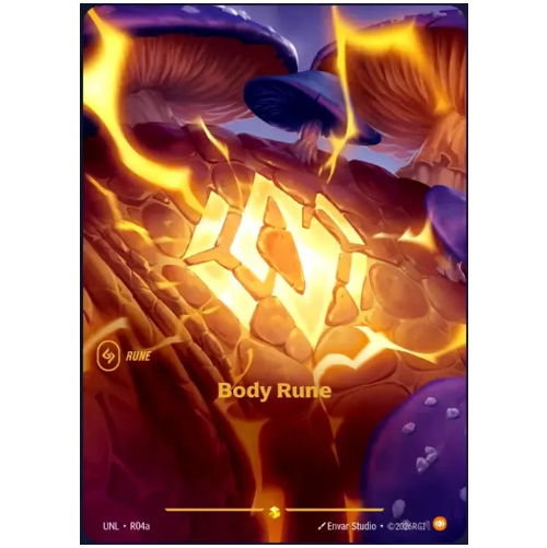 Riftbound: Unleashed — Body Rune (Alternate Art) [R04a] Foil Showcase