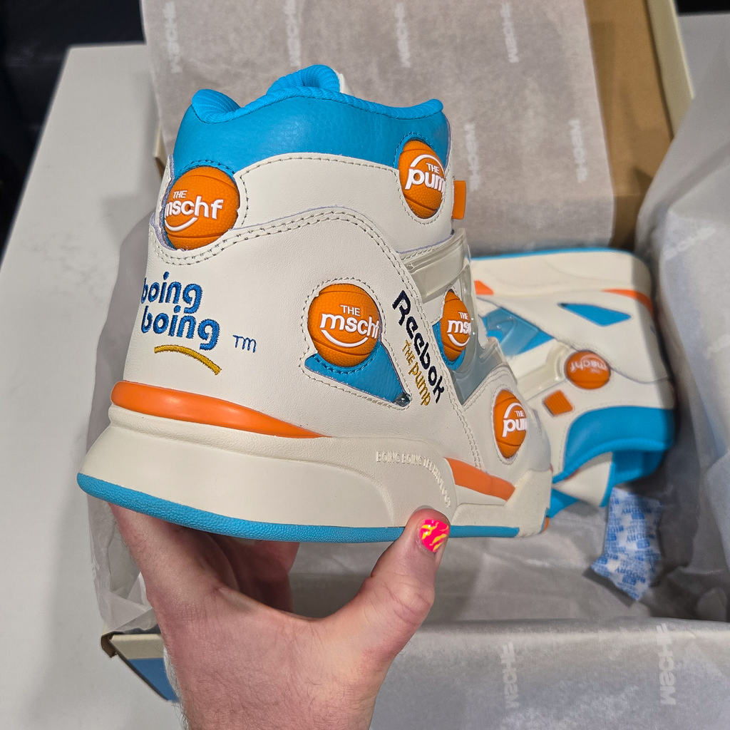 Reebok x MSCHF Pump Omni Zone IX Men’s US – Multi Pump White Orange Blue – New