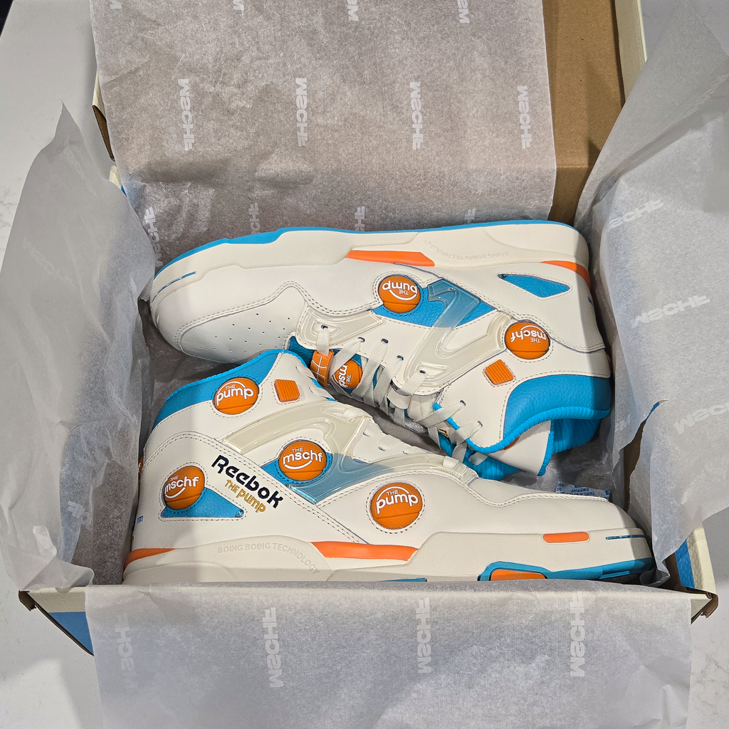 Reebok x MSCHF Pump Omni Zone IX Men’s US – Multi Pump White Orange Blue – New