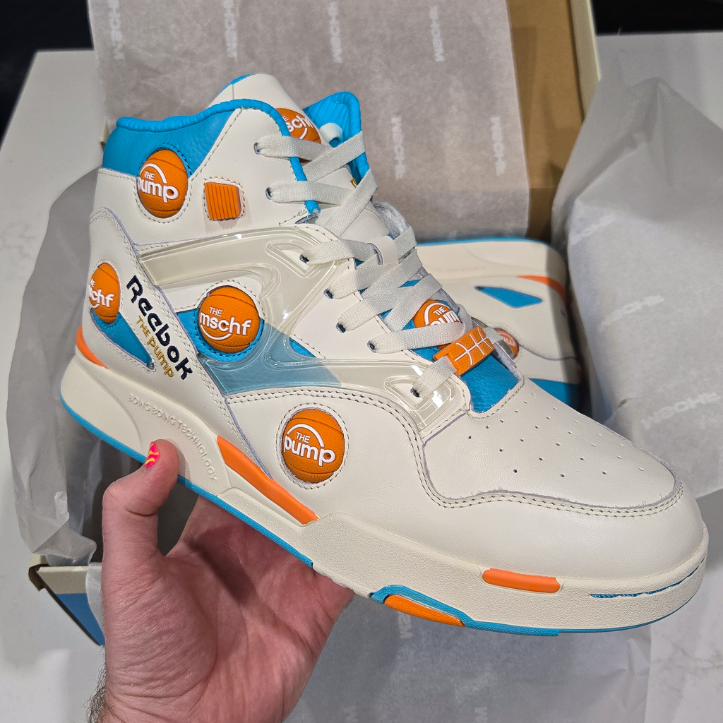 Reebok x MSCHF Pump Omni Zone IX Men’s US – Multi Pump White Orange Blue – New