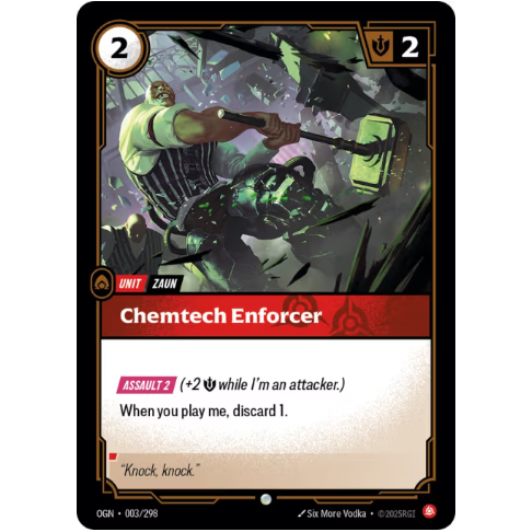 Riftbound TCG – Chemtech Enforcer (Foil, Common) | Origins 003/298
