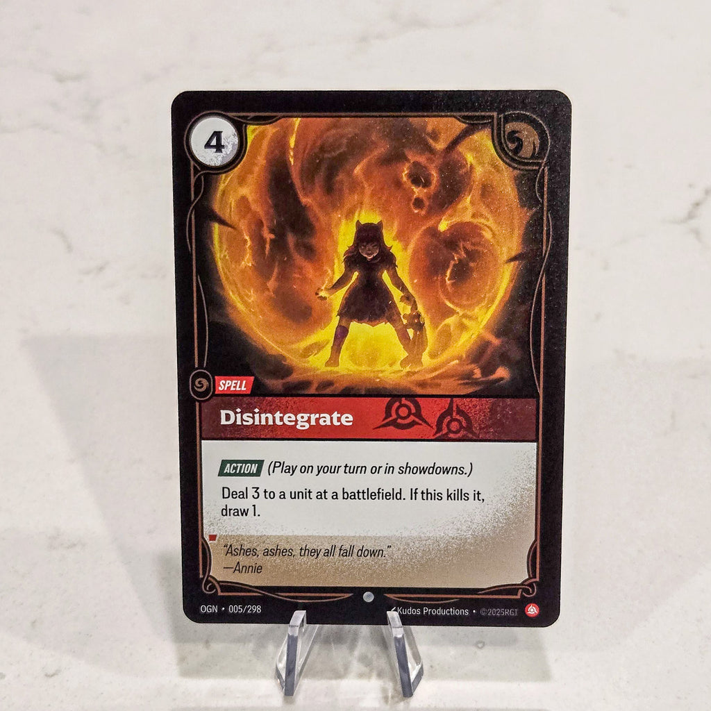 Riftbound TCG - Disintegrate (Foil, Common) | Origins 005/298