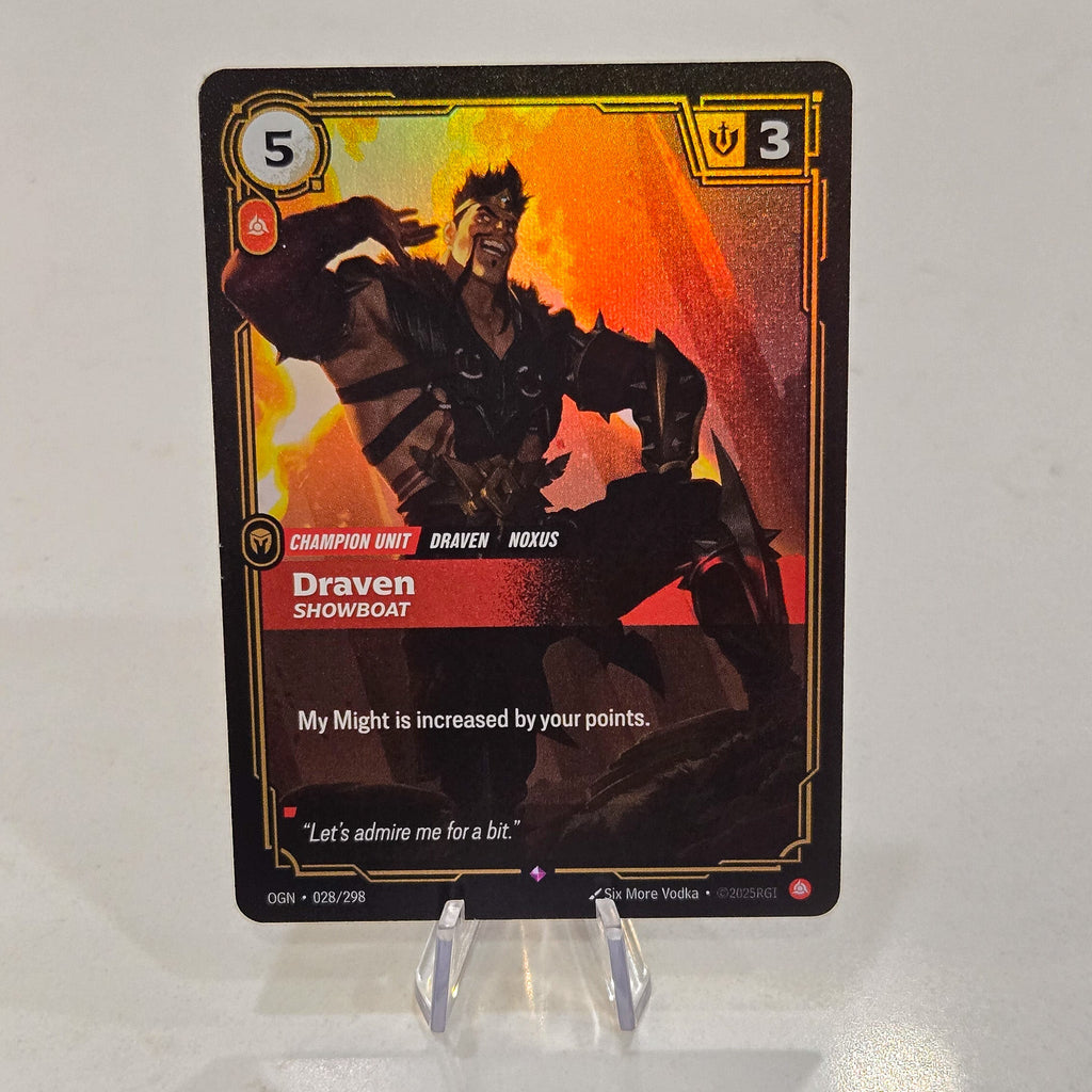 Draven Showboat Foil Rare Origins Card