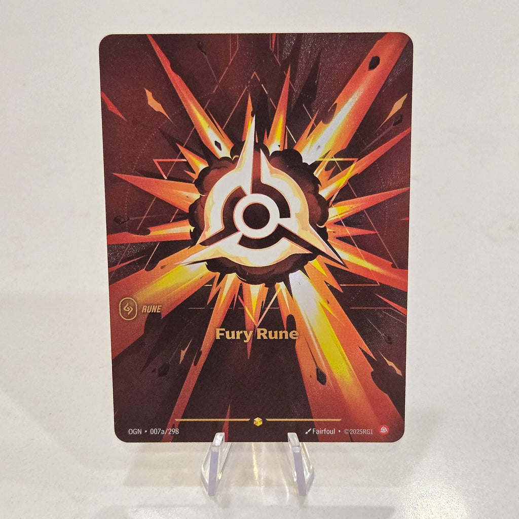 Riftbound TCG - Fury Rune (Alternate Art) (Foil, Showcase) | Origins ...