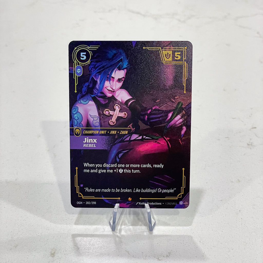 Riftbound TCG - Jinx - Rebel (Foil, Epic) | Origins 202/298 – BaldnStinky