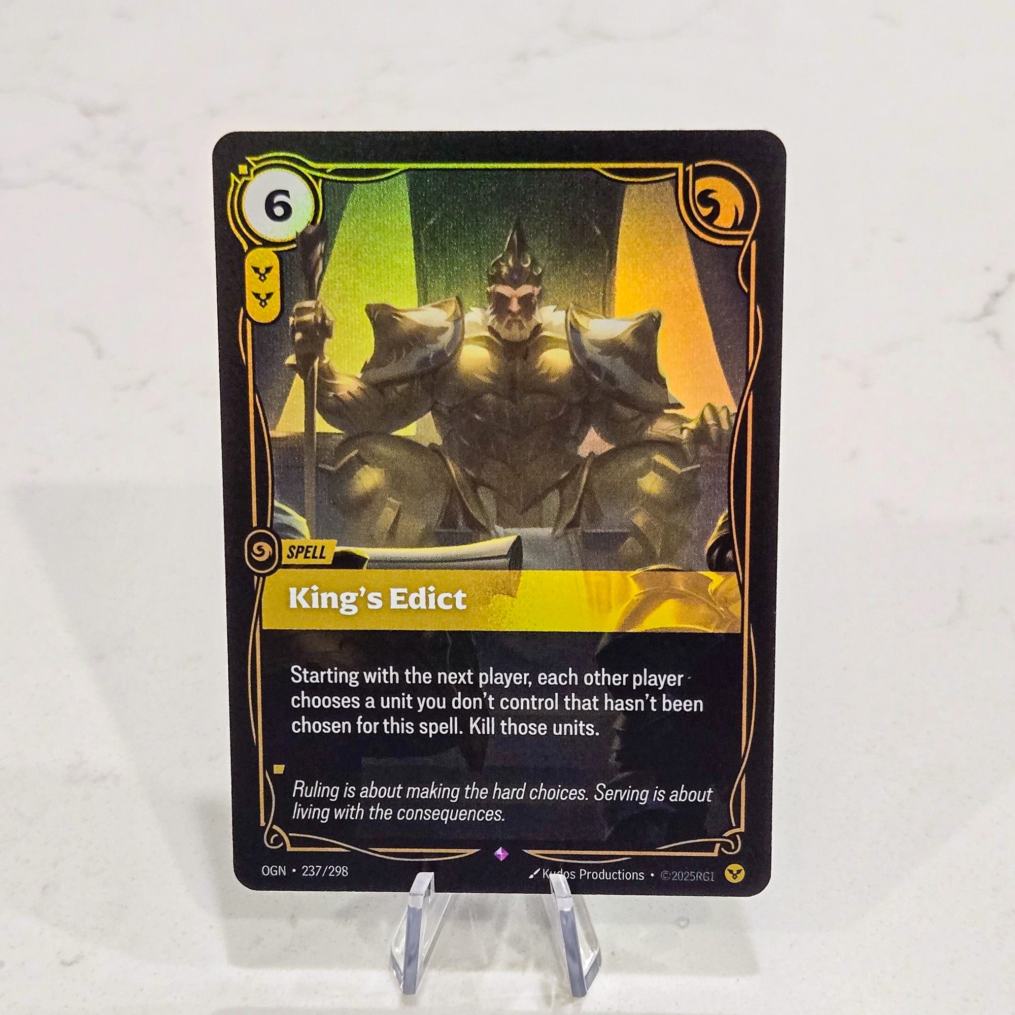 Riftbound TCG - King's Edict (Foil, Rare) | Origins 237/298