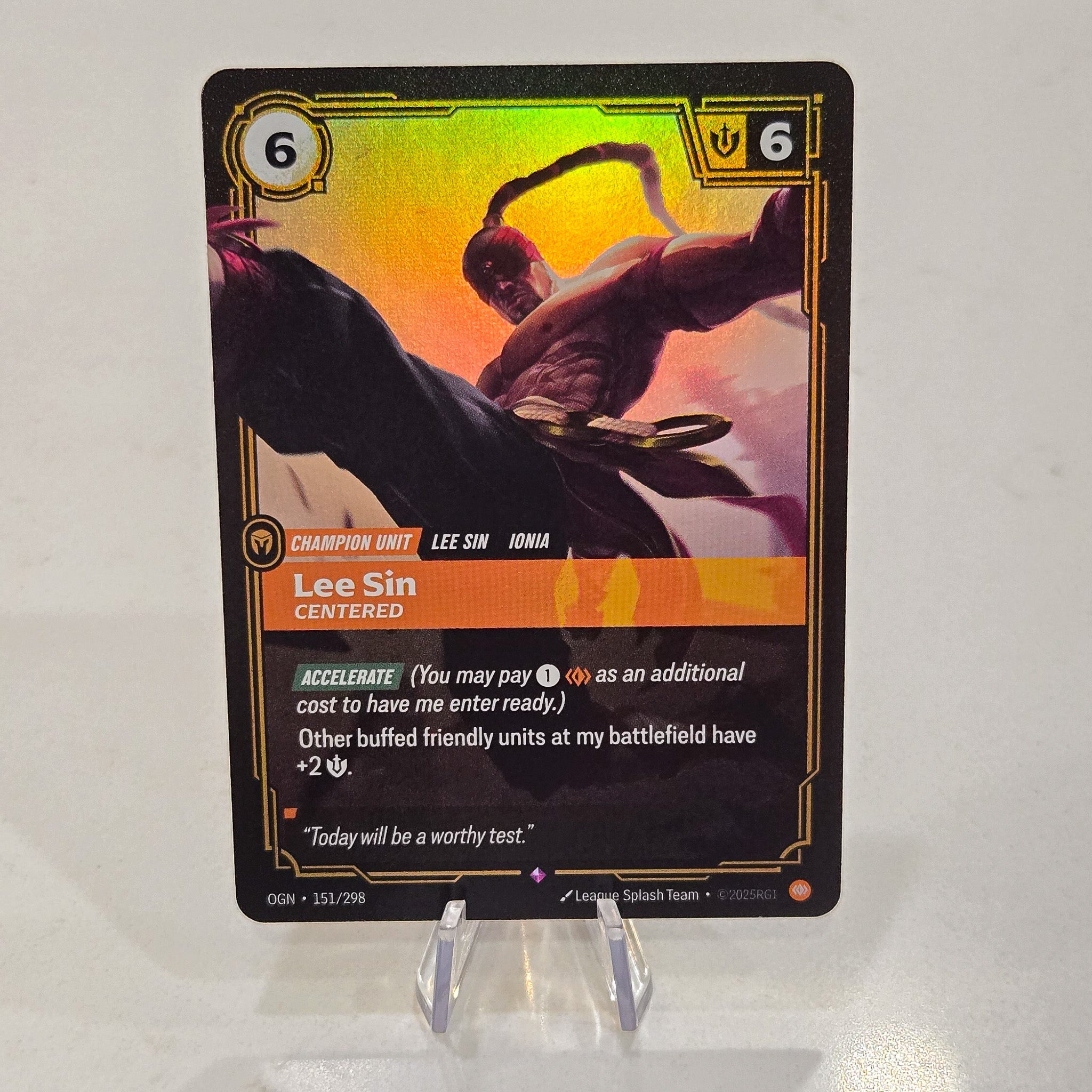 Lee Sin Centered Foil Rare Origins Card