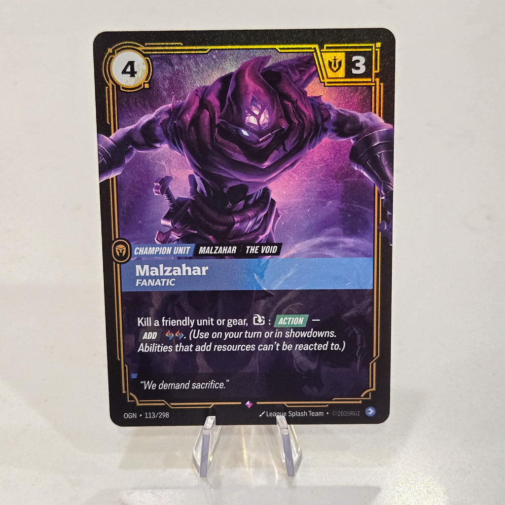Malzahar Fanatic Foil Rare Origins Card