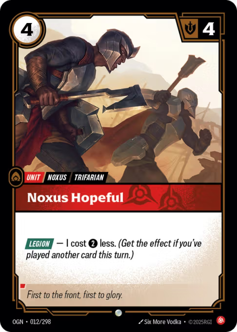 Riftbound TCG – Noxus Hopeful (Foil, Common) | Origins 012/298