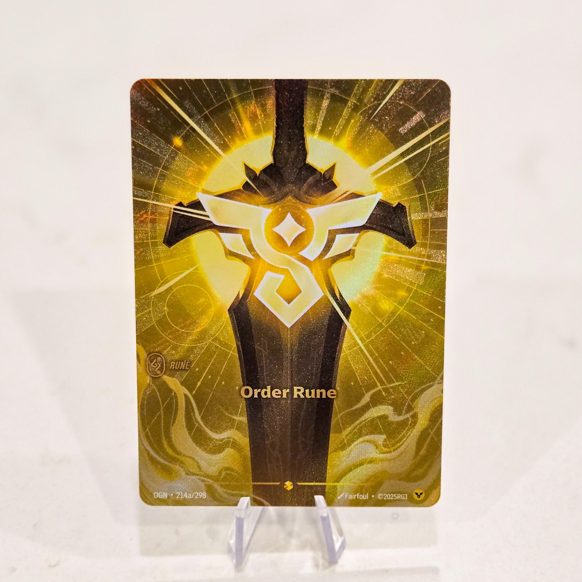 Riftbound TCG - Order Rune (Alternate Art) (Foil, Showcase) | Origins 214a/298