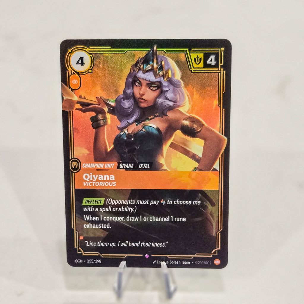Riftbound TCG - Qiyana - Victorious (Foil, Rare) | Origins 155/298