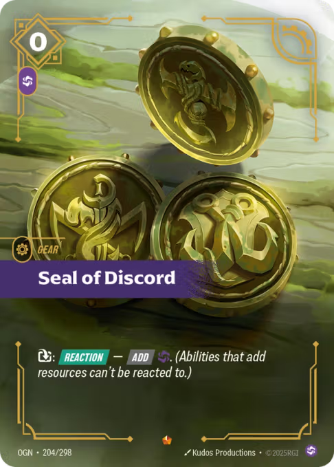 Riftbound TCG – Seal of Discord (Foil, Epic) | Origins 204/298