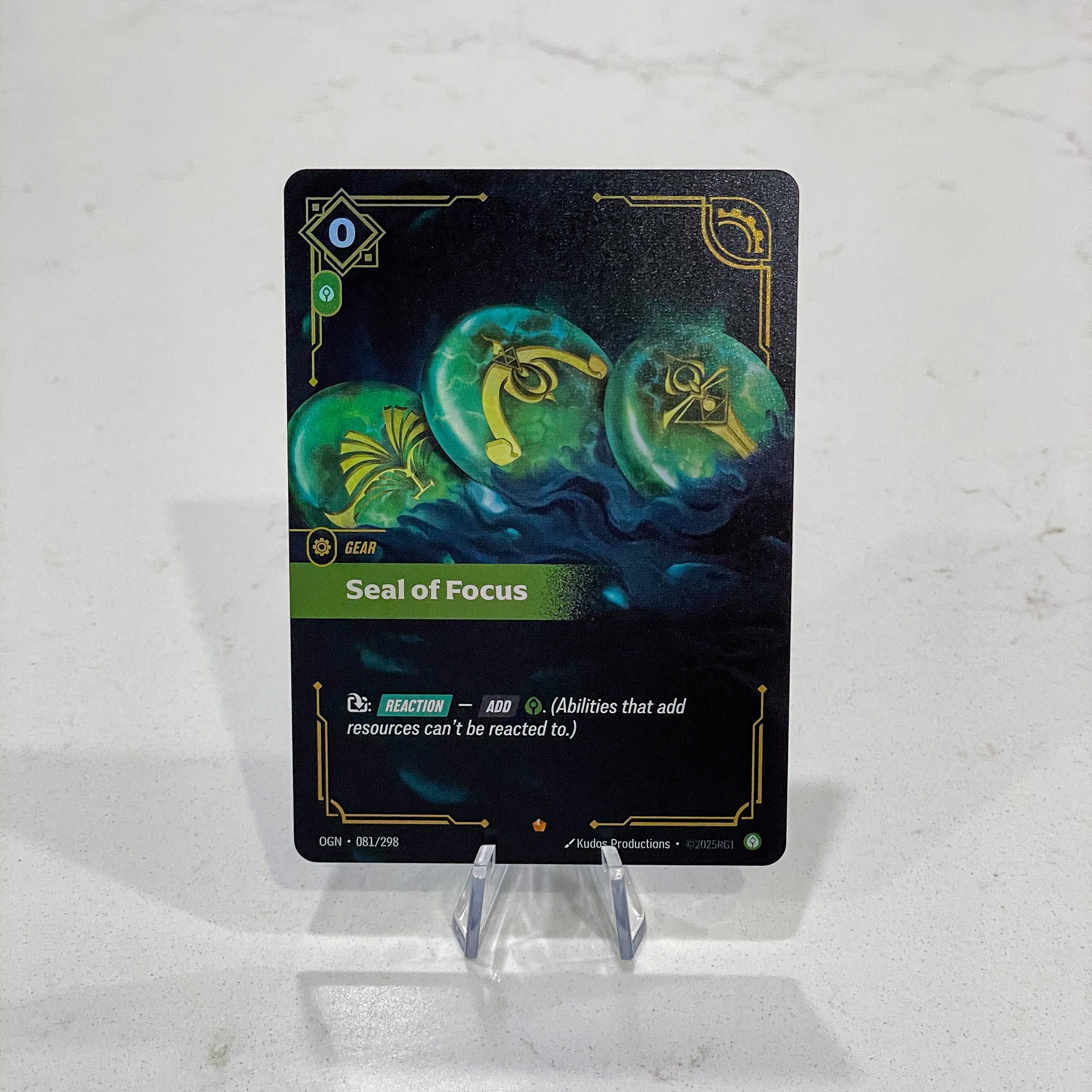 Riftbound TCG - Seal of Focus (Foil, Epic) | Origins 081/298