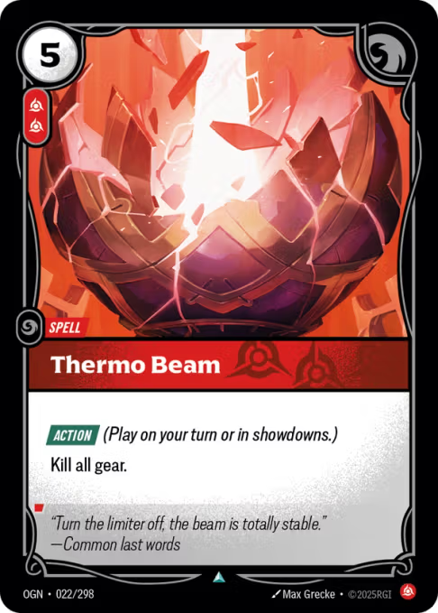 Riftbound TCG – Thermo Beam (Foil, Uncommon) | Origins 022/298