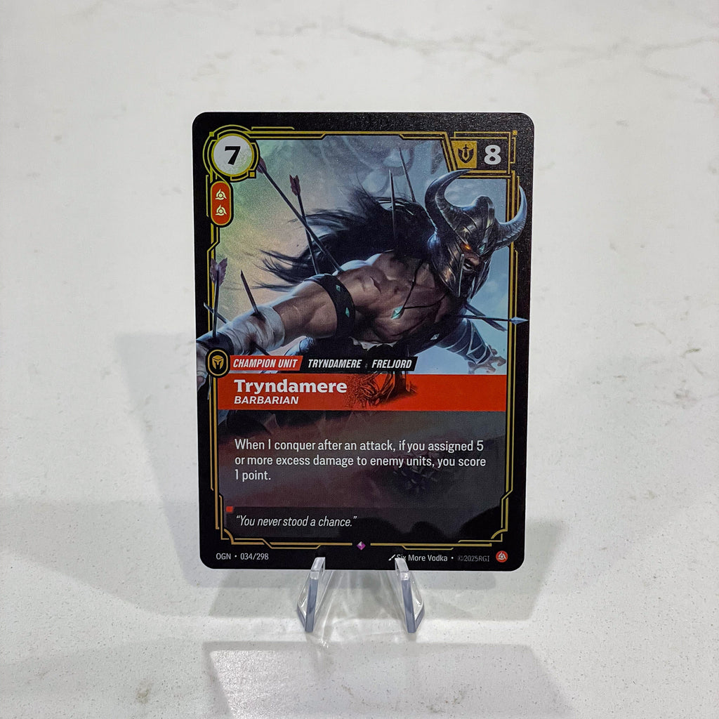 Riftbound TCG - Tryndamere - Barbarian (Foil, Rare) | Origins 034/298