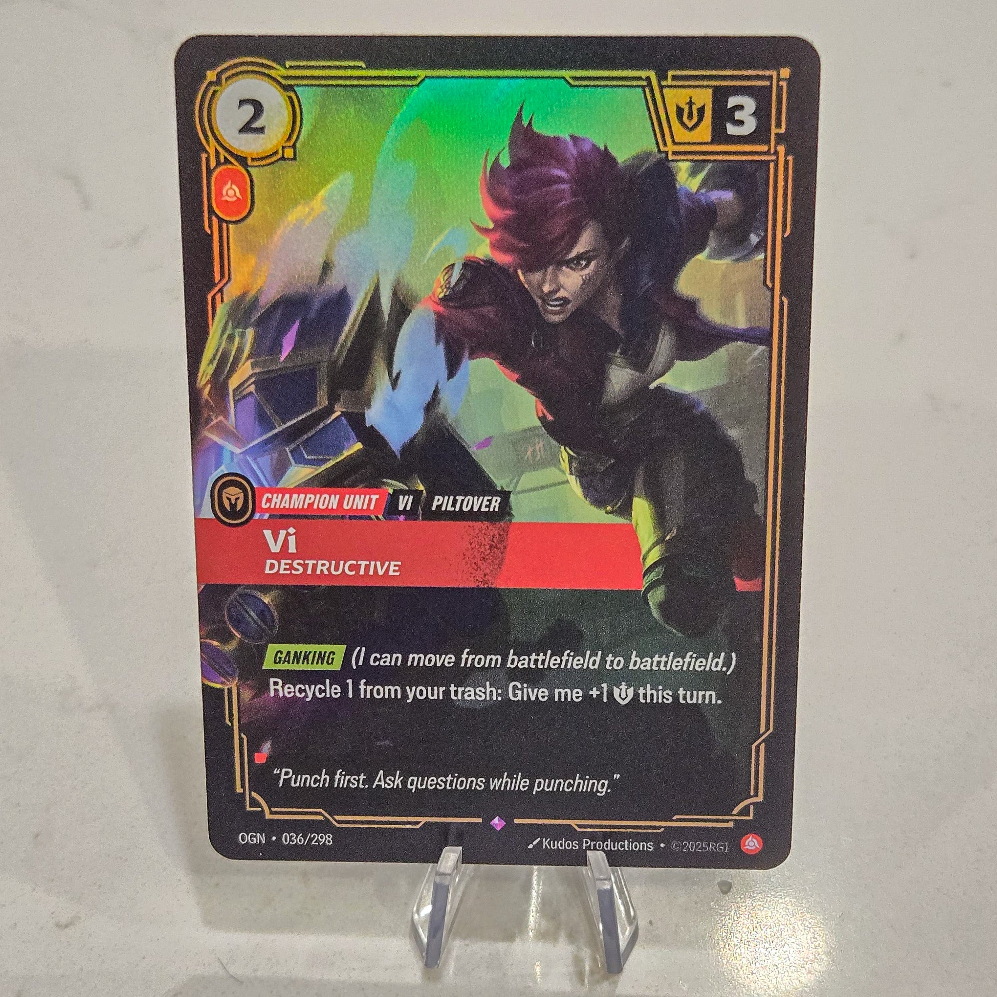 Riftbound TCG - Vi - Destructive (Foil, Rare) | Origins 036/298