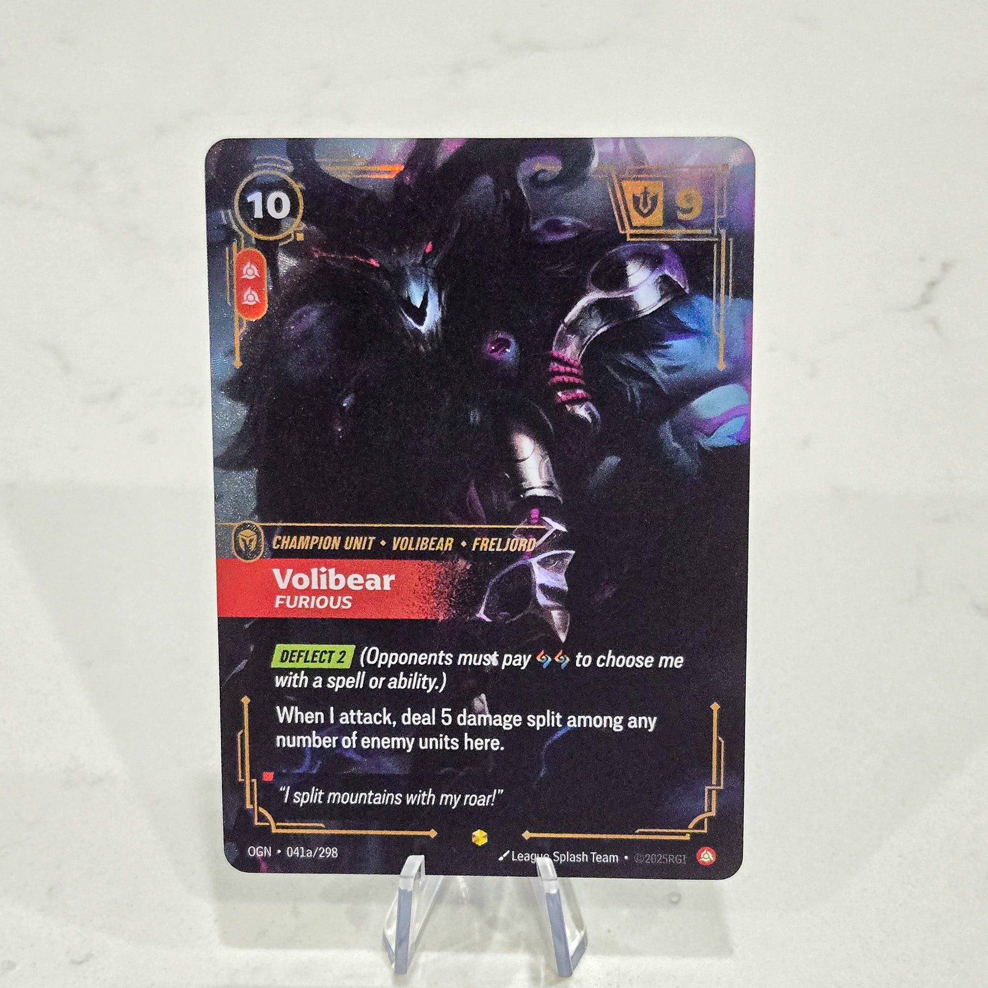 Riftbound TCG - Volibear - Furious (Alternate Art) (Foil, Showcase) | Origins 041a/298